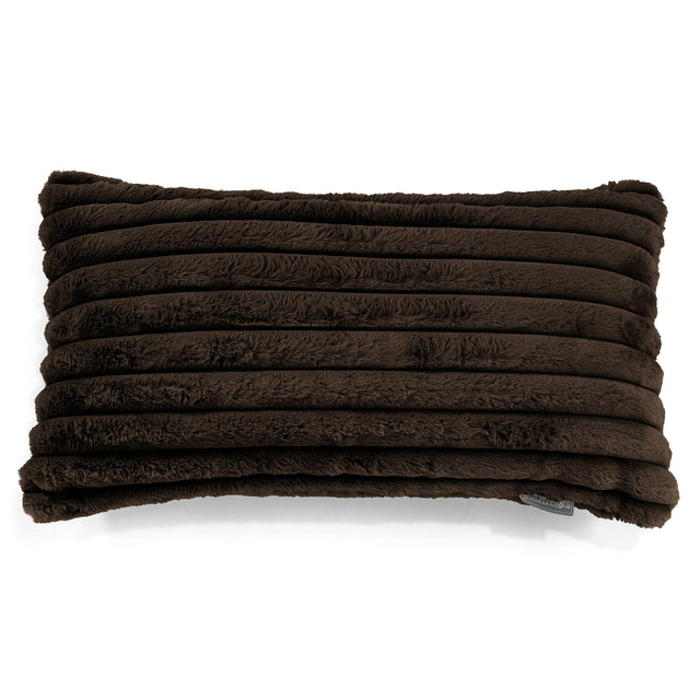 XL Rectangular Support Cushion Cover 40 x 80cm - Ultra Plush Cord Sable 01
