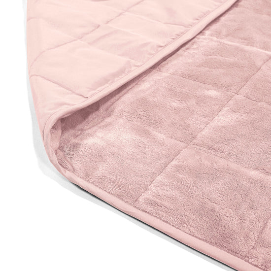 Weighted Blanket for Adults - Flannel Fleece Pale Pink 02
