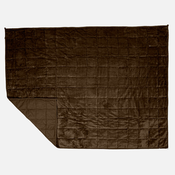 Weighted Blanket for Adults - Flannel Fleece Taupe 01