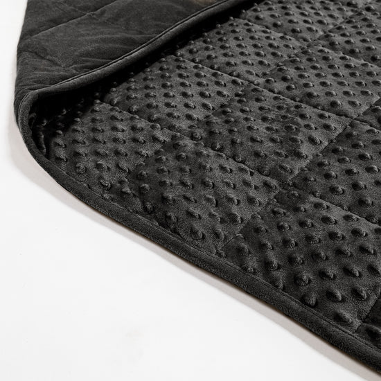 Weighted Blanket for Adults - Minky Dot Grey 02