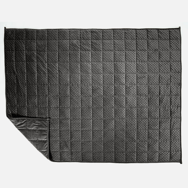 Weighted Blanket for Adults - Minky Dot Grey 01