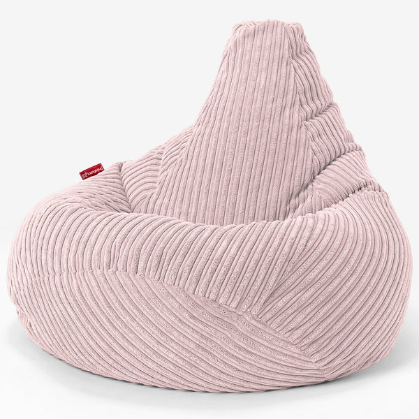 Highback Bean Bag Chair - Cord Blush Pink 01