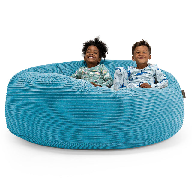Huge Family Sized Kids' Bean Bag 3-14 yr - Cord Aegean Blue 01