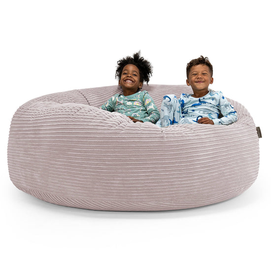 Huge Family Sized Kids' Bean Bag 3-14 yr - Cord Aluminium Silver 01