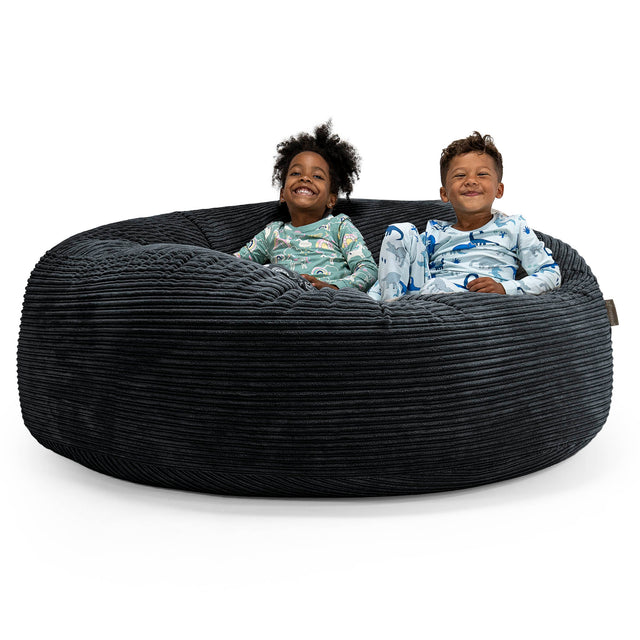 Huge Family Sized Kids' Bean Bag 3-14 yr - Cord Black 01
