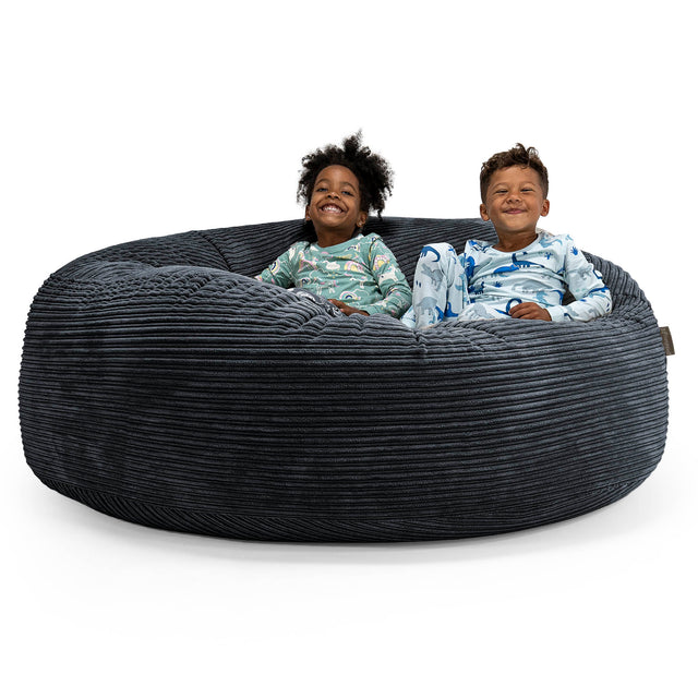 Huge Family Sized Kids' Bean Bag 3-14 yr - Cord Black 01