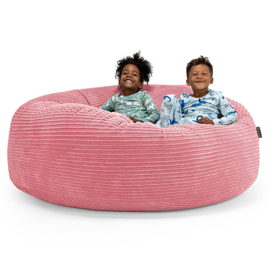 Huge Family Sized Kids' Bean Bag 3-14 yr - Cord Coral Pink 01