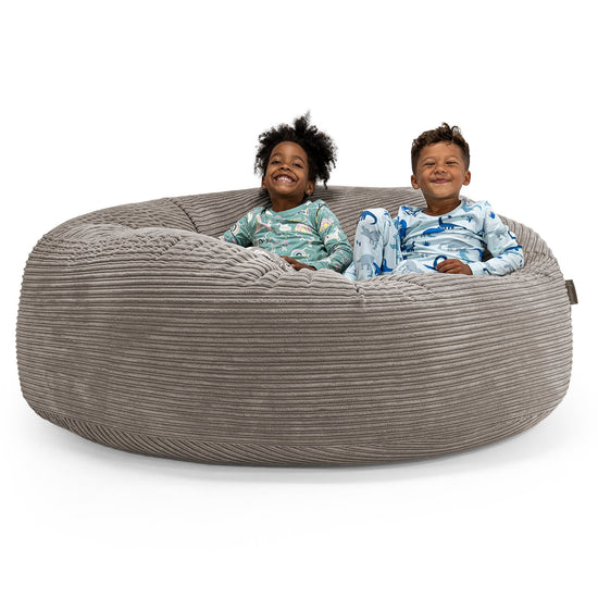 Huge Family Sized Kids' Bean Bag 3-14 yr - Cord Graphite Grey 01