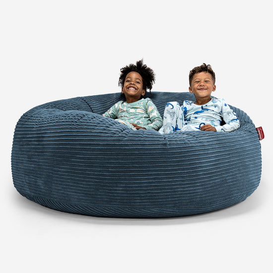 Huge Family Sized Kids' Bean Bag 3-14 yr - Cord Navy Blue 01