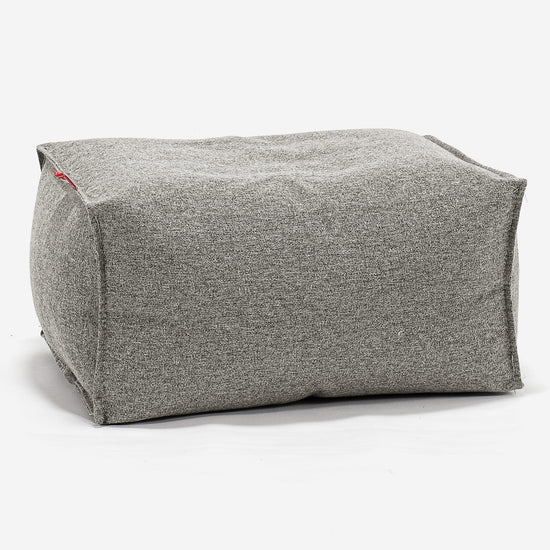 Small Footstool - Interalli Wool Silver 01