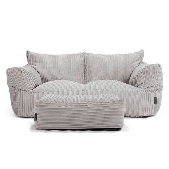 Josephine Sofa Bean Bag - Cord Aluminium Silver 02