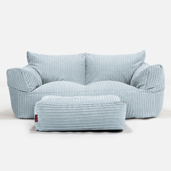 Josephine Sofa Bean Bag - Cord Baby Blue 02