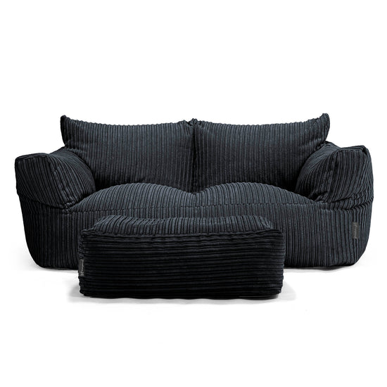 Josephine Sofa Bean Bag - Cord Black 02