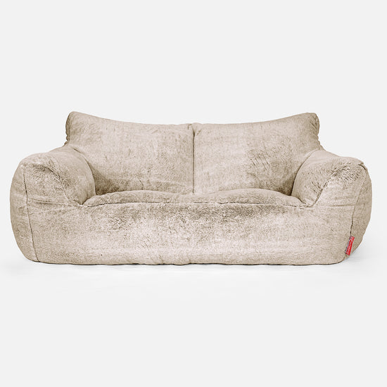 Josephine Sofa Bean Bag - Fluffy Faux Fur Rabbit Golden Brown 01