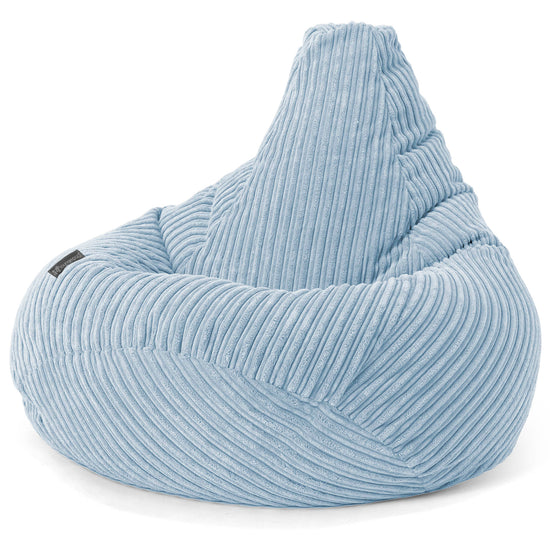 Children's Gaming Bean Bag Chair 6-14 yr - Cord Baby Blue 03