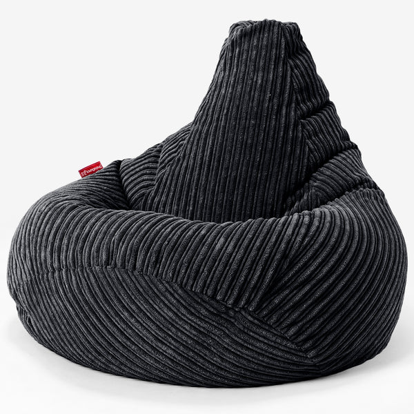 Children's Gaming Bean Bag Chair 6-14 yr - Cord Black 01