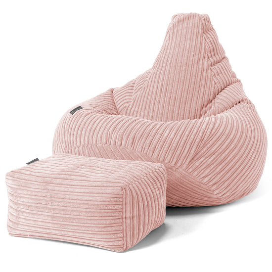 Children's Gaming Bean Bag Chair 6-14 yr - Cord Blush Pink 02