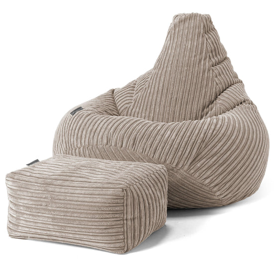 Children's Gaming Bean Bag Chair 6-14 yr - Cord Mink 02
