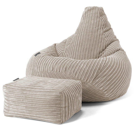 Children's Gaming Bean Bag Chair 6-14 yr - Cord Mink 02