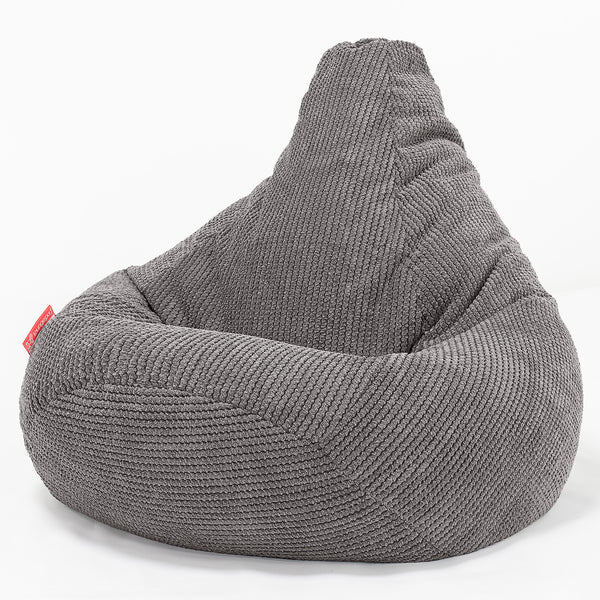 Children's Gaming Bean Bag Chair 6-14 yr - Pom Pom Charcoal 01