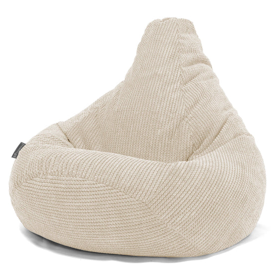 Children's Gaming Bean Bag Chair 6-14 yr - Pom Pom Ivory 02