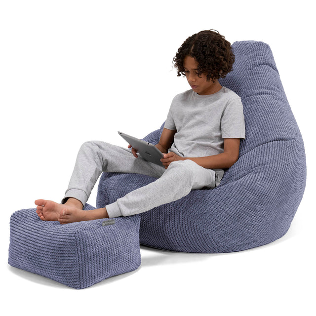 Children's Gaming Bean Bag Chair 6-14 yr - Pom Pom Purple 01