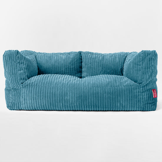Kids' Giant Albert Sofa 2 Seater 3-14 yr - Cord Aegean Blue 03