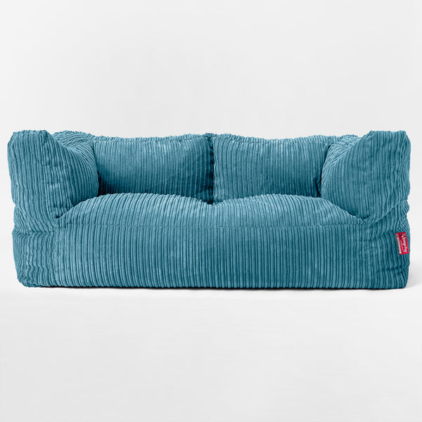 Kids' Giant Albert Sofa 2 Seater 3-14 yr - Cord Aegean Blue 01