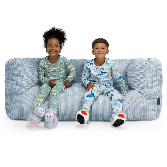 Kids' Giant Albert Sofa 2 Seater 3-14 yr - Cord Baby Blue 01