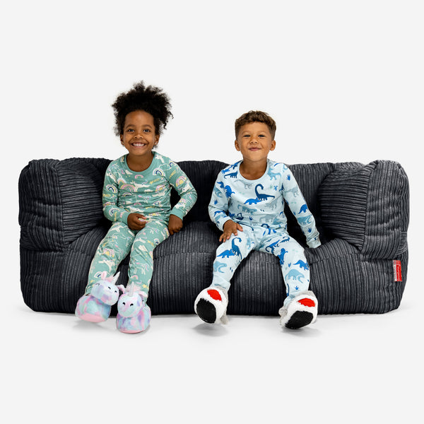 Kids' Giant Albert Sofa 2 Seater 3-14 yr - Cord Black 01