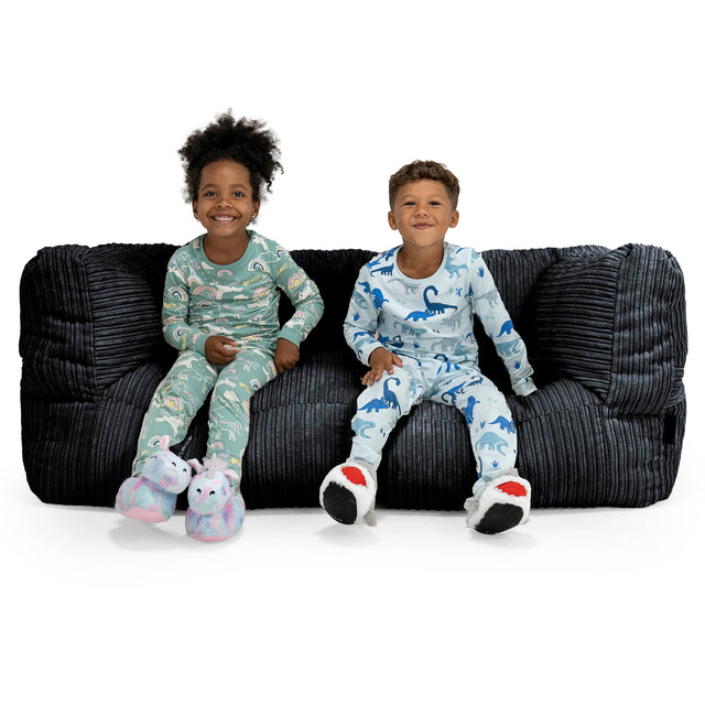 Kids' Giant Albert Sofa 2 Seater 3-14 yr - Cord Black 01