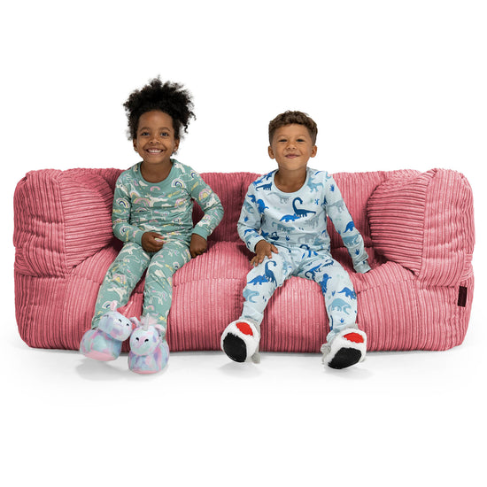 Kids' Giant Albert Sofa 2 Seater 3-14 yr - Cord Coral Pink 01