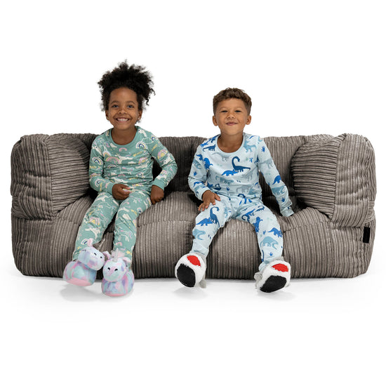 Kids' Giant Albert Sofa 2 Seater 3-14 yr - Cord Graphite Grey 01