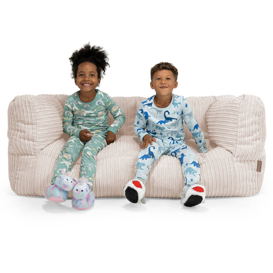 Kids' Giant Albert Sofa 2 Seater 3-14 yr - Cord Ivory 01