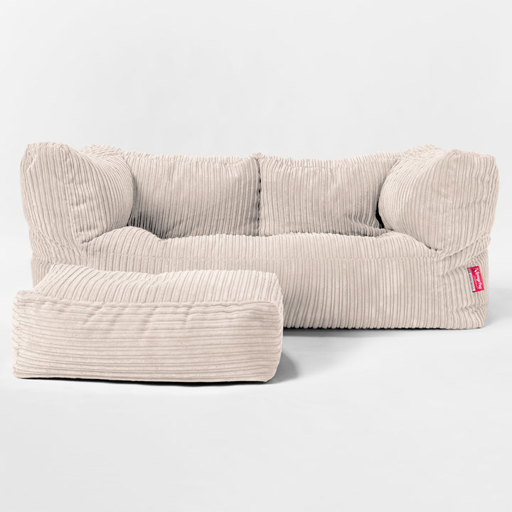Kids' Giant Albert Sofa 2 Seater 3-14 yr - Cord Ivory 02