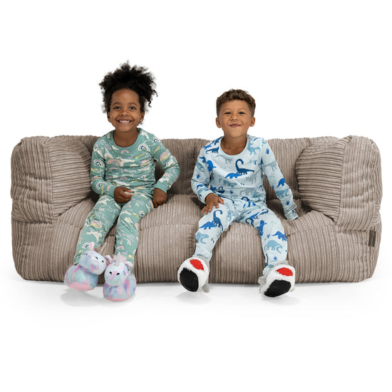 Kids' Giant Albert Sofa 2 Seater 3-14 yr - Cord Mink 01