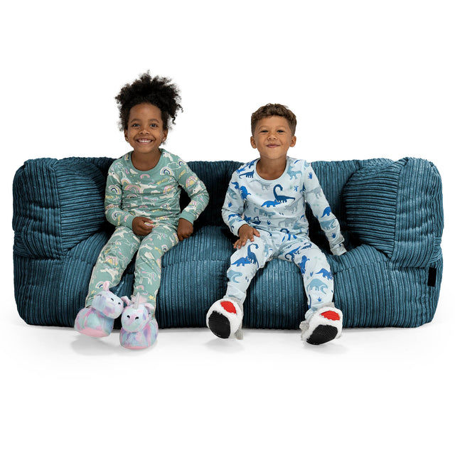 Kids' Giant Albert Sofa 2 Seater 3-14 yr - Cord Navy Blue 01