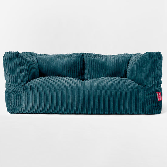 Kids' Giant Albert Sofa 2 Seater 3-14 yr - Cord Teal Blue 03