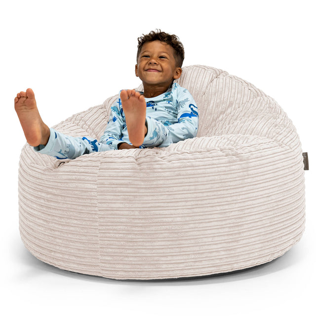 Kids' Giant Snuggle Bean Bag 3-8 yr - Cord Ivory 01