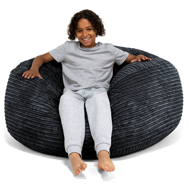 Ultra Comfy Kids' Super Sized Bean Bag 6-14 yr - Cord Black 01