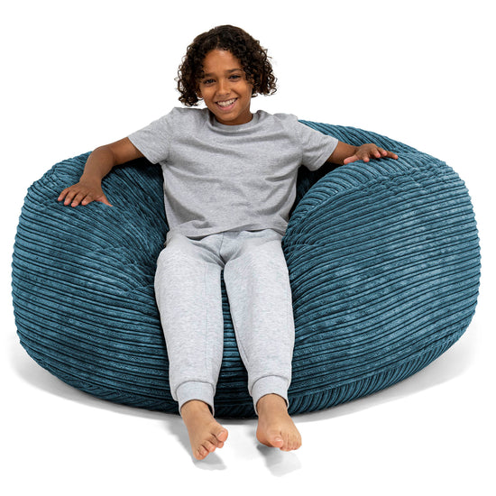 Ultra Comfy Kids' Super Sized Bean Bag 6-14 yr - Cord Navy Blue 01