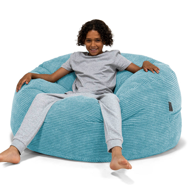 Ultra Comfy Kids' Super Sized Bean Bag 6-14 yr - Pom Pom Aegean Blue 01