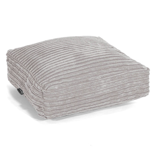 Large Floor Cushion - Cord Aluminium Silver 01