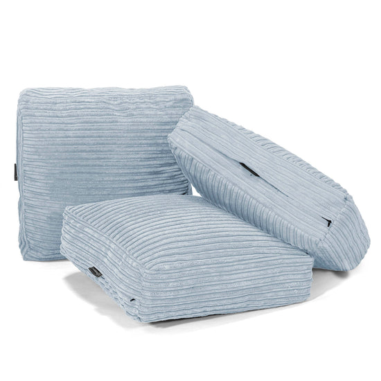 Large Floor Cushion - Cord Baby Blue 04