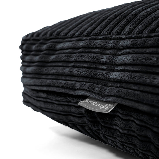 Large Floor Cushion - Cord Black 02