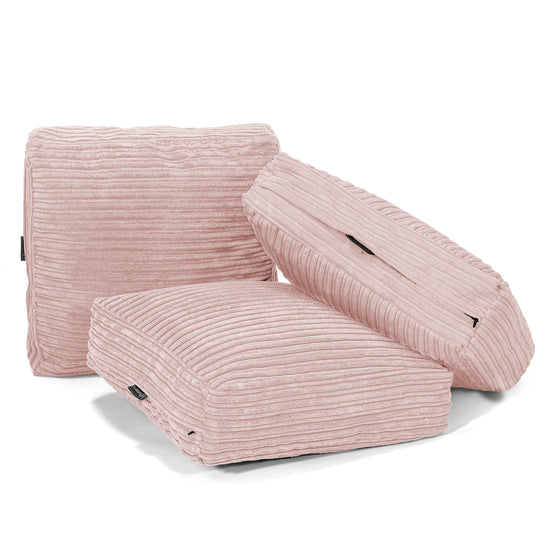 Large Floor Cushion - Cord Blush Pink 04