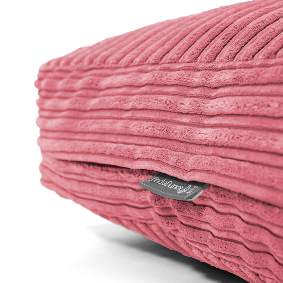 Large Floor Cushion - Cord Coral Pink 02