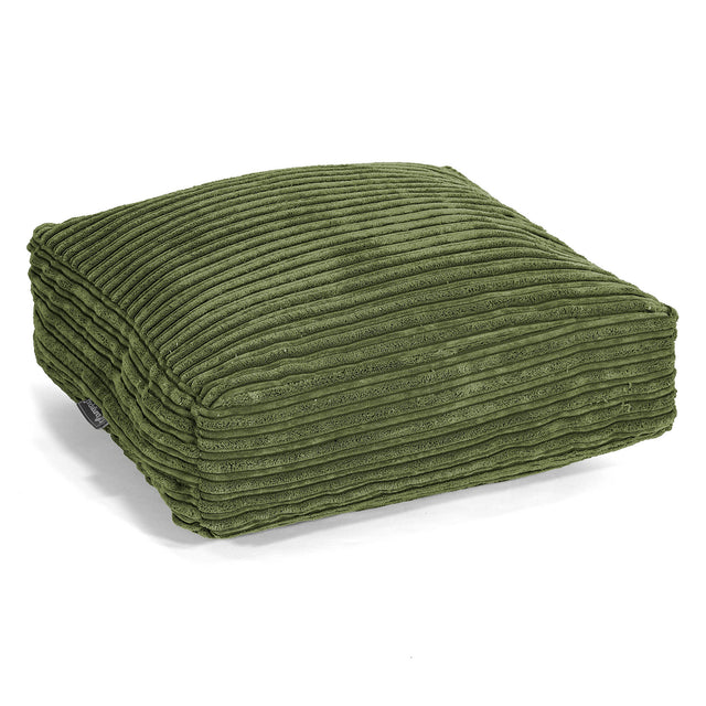 Large Floor Cushion - Cord Forest Green 01
