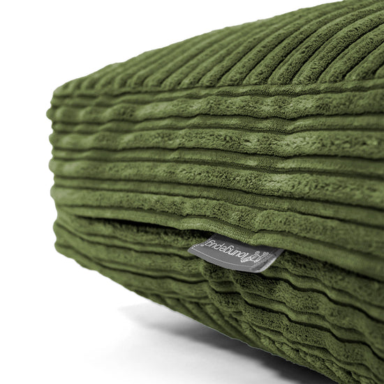 Large Floor Cushion - Cord Forest Green 02
