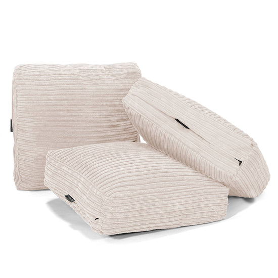 Large Floor Cushion - Cord Ivory 04